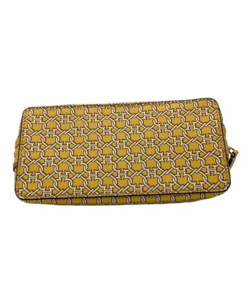 Kate Spade（ケイトスペード）Kate Spade (ケイトスペード) コスメポーチ イエロー×ホワイトの古着・服飾アイテム