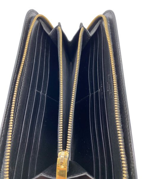 Saint Laurent Paris（サンローランパリ）Saint Laurent Paris (サンローランパリ) ラウンドファスナー長財布 ブラックの古着・服飾アイテム