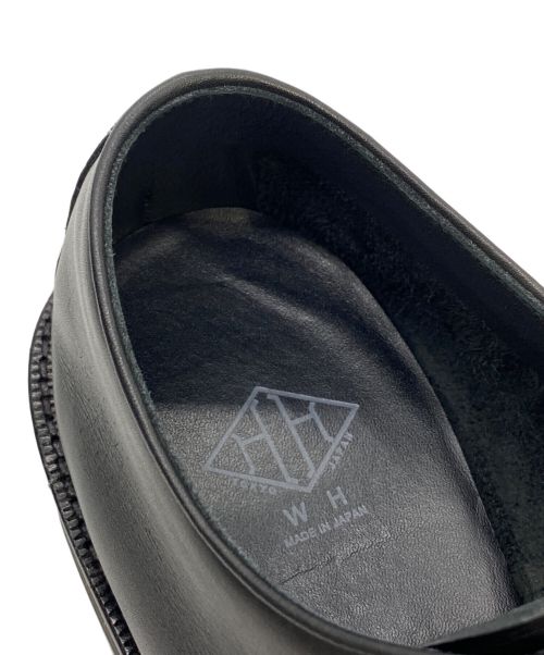 W.H（ダブルエイチ）W.H (ダブルエイチ) プレーントゥシューズ ブラック サイズ:9の古着・服飾アイテム