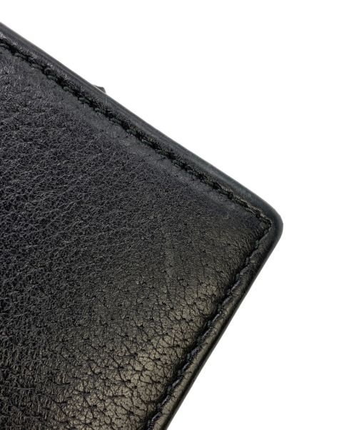 GUCCI（グッチ）GUCCI (グッチ) GGマーモント コンパクトウォレット ブラック×レッドの古着・服飾アイテム