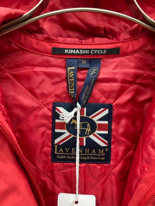 KINASHI CYCLE（キナシサイクル）KINASHI CYCLE (キナシサイクル) LAVENHAM (ラベンハム) フーデッドジャケット レッド サイズ:36の古着・服飾アイテム