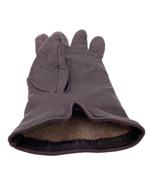 COACH（コーチ）COACH (コーチ) レザーグローブ パープル サイズ:7の古着・服飾アイテム