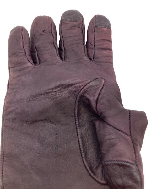 COACH（コーチ）COACH (コーチ) レザーグローブ パープル サイズ:7の古着・服飾アイテム