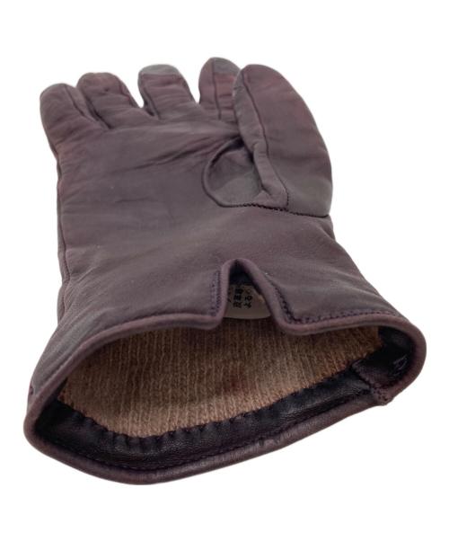 COACH（コーチ）COACH (コーチ) レザーグローブ パープル サイズ:7の古着・服飾アイテム