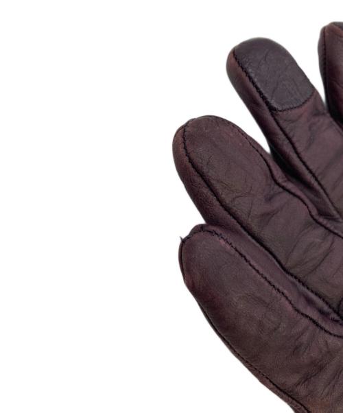 COACH（コーチ）COACH (コーチ) レザーグローブ パープル サイズ:7の古着・服飾アイテム