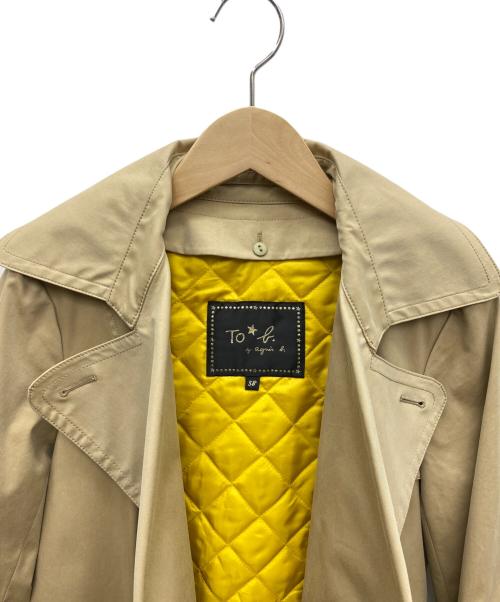 To b. by agnes b.（トゥービー バイ アニエスベー）To b. by agnes b. (トゥービー バイ アニエスベー) ダブルトレンチコート ベージュ サイズ:38の古着・服飾アイテム