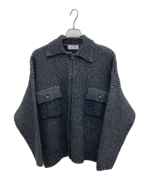 RIM.ARK（リムアーク）RIM.ARK (リムアーク) ニットブルゾン グレー サイズ:FREEの古着・服飾アイテム