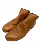 And A×SEE SAWアンド エー×シーソー）の古着「オイルレザーショートブーツ」｜ブラウン