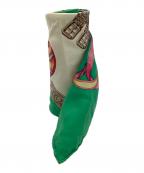 HERMESエルメス）の古着「シルクスカーフ カレ90 馬のリボン」｜ホワイト×グリーン