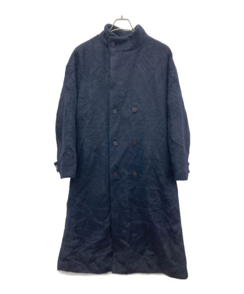 GALERIE VIE（ギャルリーヴィー）GALERIE VIE (ギャルリーヴィー) アルパカシャギー スタンドカラーコート ネイビー サイズ:Fの古着・服飾アイテム