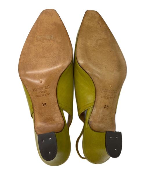HERMES（エルメス）HERMES (エルメス) パンプス 黄緑 サイズ:35の古着・服飾アイテム