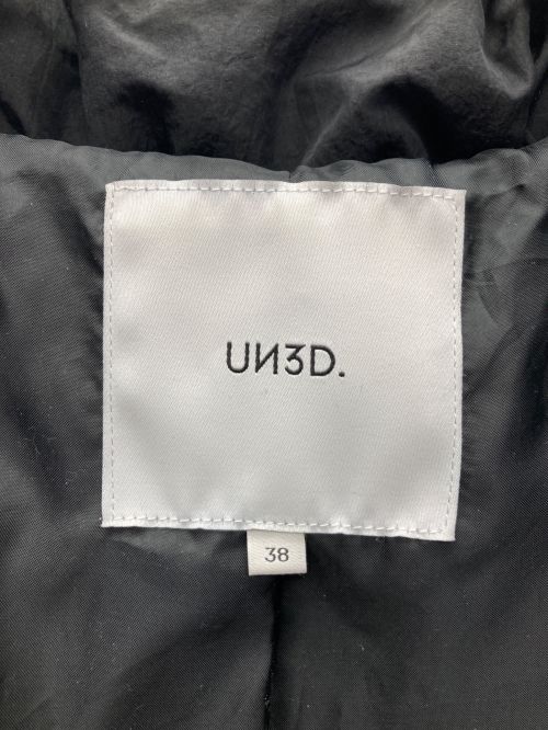 UN3D.（アンスリード）UN3D. (アンスリード) ギャザーロングダウンコート ブラック サイズ:38 未使用品の古着・服飾アイテム