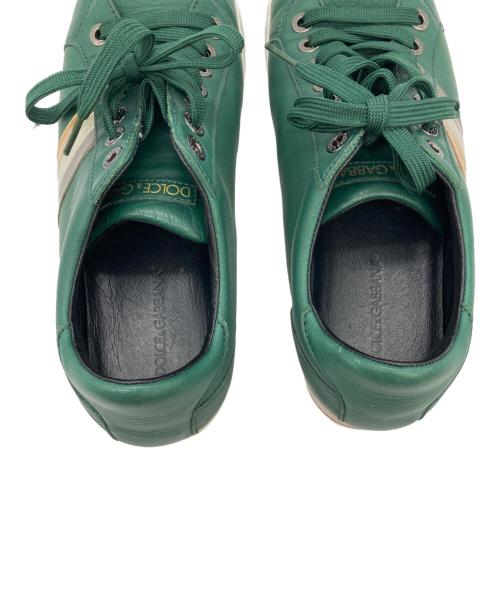 DOLCE & GABBANA（ドルチェ＆ガッバーナ）DOLCE & GABBANA (ドルチェ＆ガッバーナ) スニーカー グリーン×ホワイト サイズ:8の古着・服飾アイテム