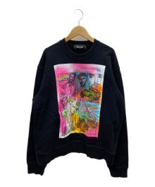 DSQUARED2（ディースクエアード）の古着「スウェット」｜ブラック×ピンク