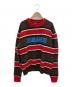 DSQUARED2（ディースクエアード）の古着「STRIPED PULLOVER ボーダーニット」｜レッド×ブラウン