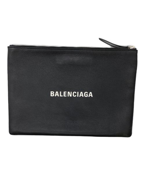 BALENCIAGA（バレンシアガ）BALENCIAGA (バレンシアガ) クラッチバッグ ブラック×ホワイトの古着・服飾アイテム