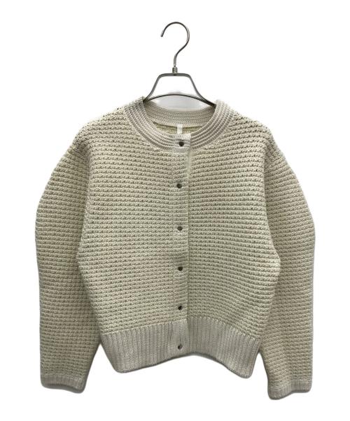 Dignite collier（ディニテ コリエ）Dignite collier (ディニテ コリエ) ツイドニットカーディガン アイボリー サイズ:FREEの古着・服飾アイテム