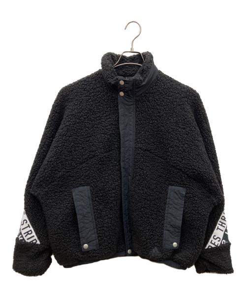 adidas（アディダス）adidas (アディダス) ビッグシルエットボアジャケット ブラック サイズ:Mの古着・服飾アイテム
