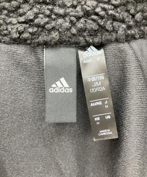 adidas（アディダス）adidas (アディダス) ビッグシルエットボアジャケット ブラック サイズ:Mの古着・服飾アイテム