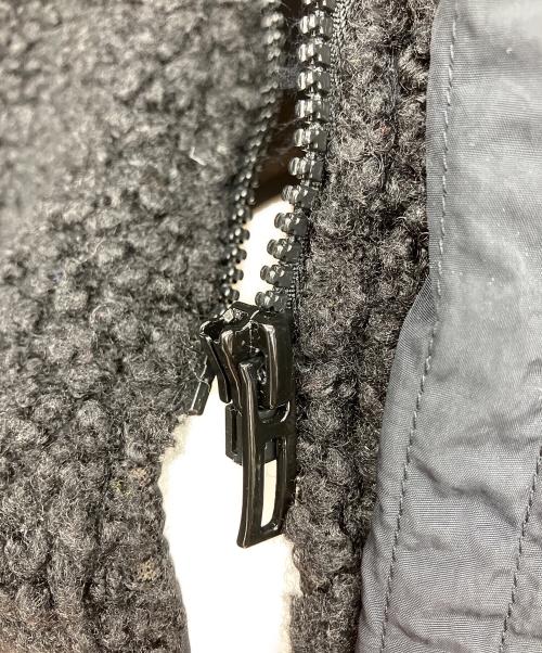 adidas（アディダス）adidas (アディダス) ビッグシルエットボアジャケット ブラック サイズ:Mの古着・服飾アイテム