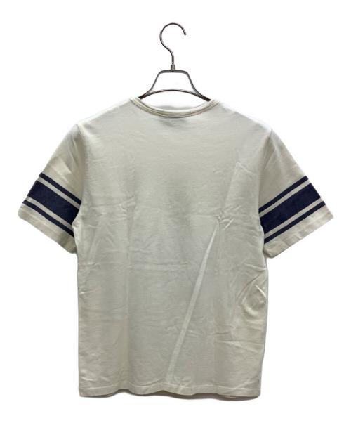 maison kitsune（メゾンキツネ）maison kitsune (メゾンキツネ) コットンリネンプリントTシャツ ベージュ サイズ:Sの古着・服飾アイテム