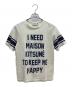 maison kitsune（メゾンキツネ）の古着「コットンリネンプリントTシャツ」｜ベージュ