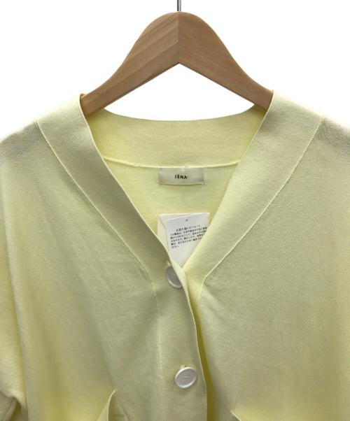 IENA（イエナ）IENA (イエナ) コットンVネックカーディガン イエロー サイズ:F 未使用品の古着・服飾アイテム