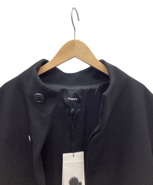 theory（セオリー）theory (セオリー) 比翼ウールコート ブラック サイズ:M 未使用品の古着・服飾アイテム