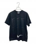NIKE×BLACK COMME des GARCONSナイキ×ブラックコムデギャルソン）の古着「ロゴTシャツ」｜ブラック
