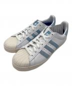 adidas Skateboarding×KROOKEDアディダス スケートボーディング×クルキッド）の古着「SUPERSTAR VULC CLOUD」｜ホワイト×ブルー