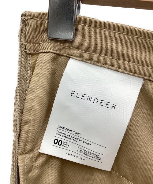 ELENDEEK（エレンディーク）ELENDEEK (エレンディーク) ストライプスイッチコンビスカート ベージュ×ブルー サイズ:02の古着・服飾アイテム