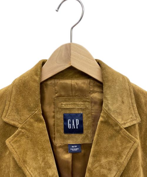 GAP（ギャップ）GAP (ギャップ) 00`S スエードレザーテーラードジャケット ブラウン サイズ:XSの古着・服飾アイテム