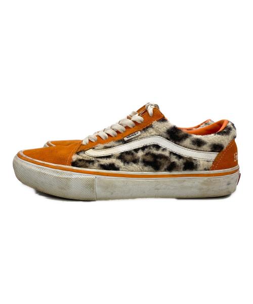 VANS（バンズ）VANS (バンズ) SUPREME (シュプリーム) Leopard Old Skool ホワイト×オレンジ サイズ:US 8.0の古着・服飾アイテム