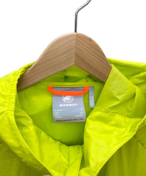 MAMMUT（マムート）MAMMUT (マムート) コンベイ ウィンドブレーカー フーデッド ジャケット 黄緑 サイズ:ASIA XLの古着・服飾アイテム