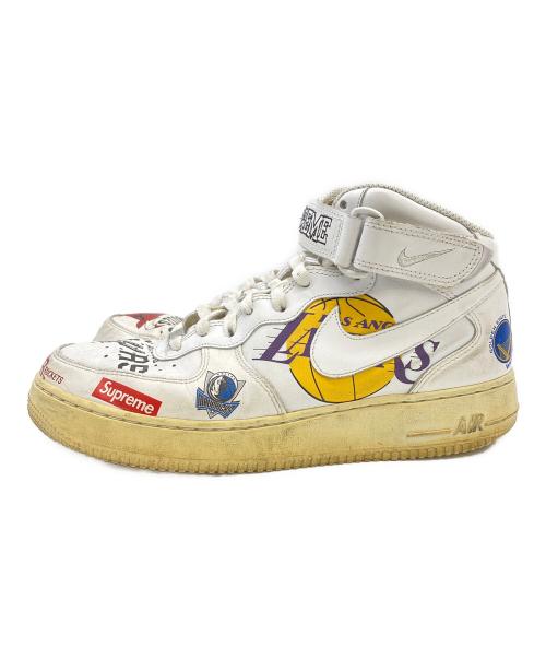 NIKE（ナイキ）NIKE (ナイキ) SUPREME (シュプリーム) NBA Air Force 1 Mid 07 ホワイト サイズ:27cmの古着・服飾アイテム