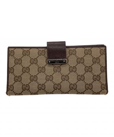 中古・古着通販】GUCCI (グッチ) GGキャンバス 二つ折り長財布