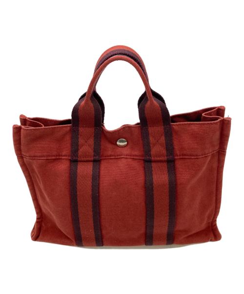 HERMES（エルメス）HERMES (エルメス) フルートゥ トートバッグ レッドの古着・服飾アイテム