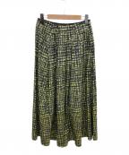 AK+1エーケーワン）の古着「グラデーションチェックスカート」｜イエロー