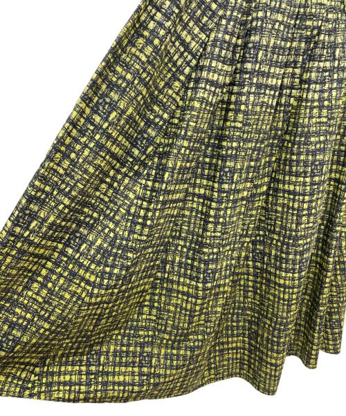 AK+1（エーケーワン）AK+1 (エーケーワン) グラデーションチェックスカート イエロー サイズ:38の古着・服飾アイテム