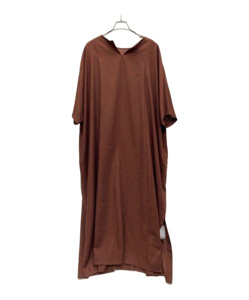 RIM.ARK（リムアーク）RIM.ARK (リムアーク) Wide silhouette maxi OP ブラウン サイズ:FREE 未使用品の古着・服飾アイテム
