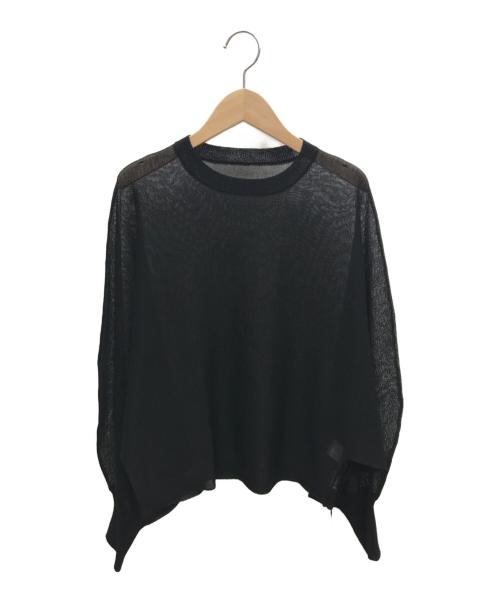 RIM.ARK（リムアーク）RIM.ARK (リムアーク) Sheer dolman knit tops ブラック サイズ:FREE 未使用品の古着・服飾アイテム