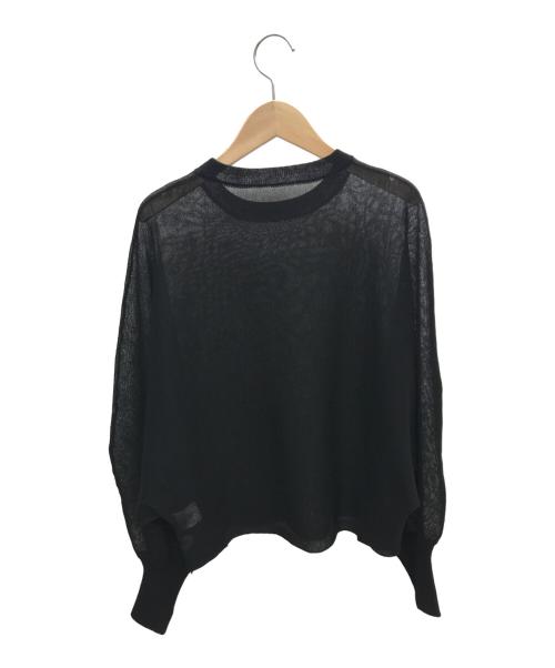 RIM.ARK（リムアーク）RIM.ARK (リムアーク) Sheer dolman knit tops ブラック サイズ:FREE 未使用品の古着・服飾アイテム