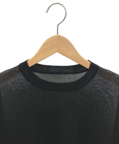 RIM.ARK（リムアーク）RIM.ARK (リムアーク) Sheer dolman knit tops ブラック サイズ:FREE 未使用品の古着・服飾アイテム