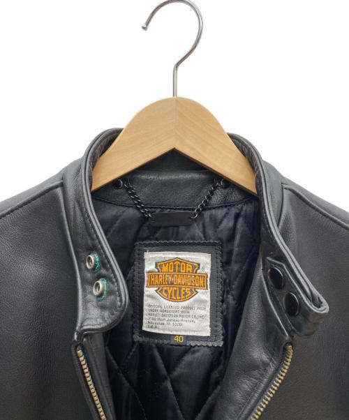 HARLEY-DAVIDSON（ハーレーダビッドソン）HARLEY-DAVIDSON (ハーレーダビッドソン) レザージャケット ブラック サイズ:40の古着・服飾アイテム