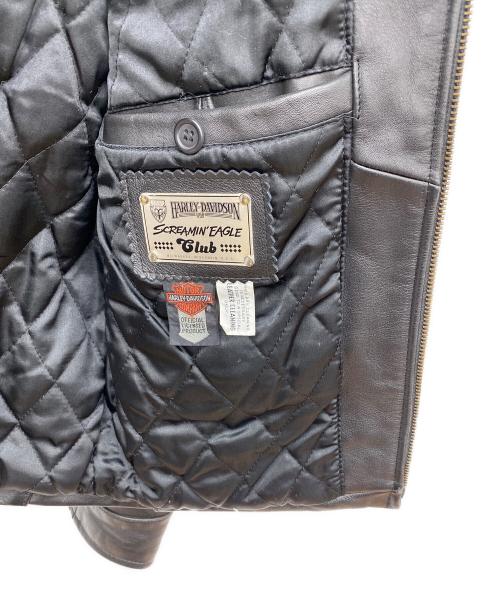 HARLEY-DAVIDSON（ハーレーダビッドソン）HARLEY-DAVIDSON (ハーレーダビッドソン) レザージャケット ブラック サイズ:40の古着・服飾アイテム