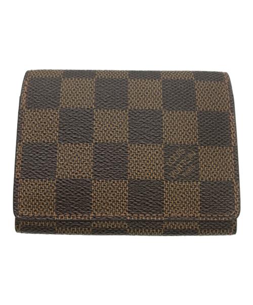 LOUIS VUITTON（ルイ ヴィトン）LOUIS VUITTON (ルイ ヴィトン) アンヴェロップ・カルト・ドゥ・ヴィジット 名刺入れ ブラウンの古着・服飾アイテム