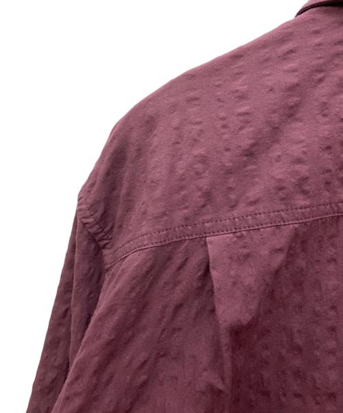 Acne studios（アクネ ストゥディオス）ACNE STUDIOS (アクネ ストゥディオス) シアサッカー半袖シャツ ボルドー サイズ:48の古着・服飾アイテム