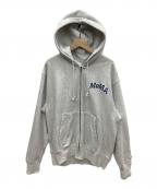 Champion×MoMAチャンピオン×モマ）の古着「REVERSE WEAVE ジップアップ フーディー」｜グレー