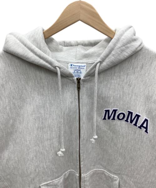 Champion（チャンピオン）Champion (チャンピオン) MoMA (モマ) REVERSE WEAVE ジップアップ フーディー グレー サイズ:XLの古着・服飾アイテム