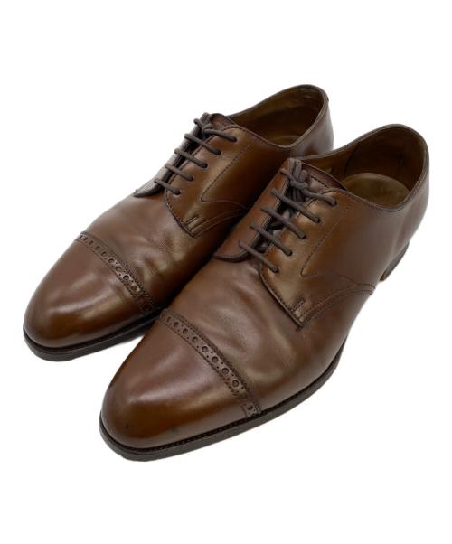 Edward Green（エドワードグリーン）Edward Green (エドワードグリーン) パンチドキャップトゥシューズ ブラウン サイズ:7 1/2の古着・服飾アイテム